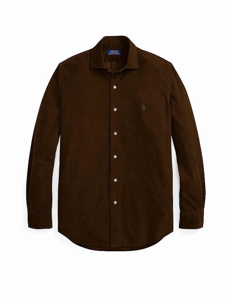 POLO RALPH LAUREN Cordhemd Custom Fit braun   S herren